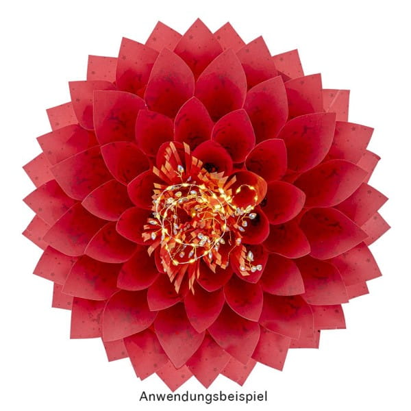 Faltpapiere, transparent, Hirsche, 10cm x 10cm, 110 g/m², rot/gold, 100 Stück