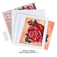 Stickbild-Set, malerischer Hintergrund,  14,5x14,5cm, Meise