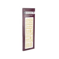 Premium-Transfers, Wünsche rund ums Jahr, 10cm x 30cm, Goldfolie, 10 Bogen