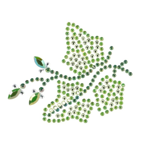 Strass-Ornamente, Blumen & Blätter, mehrfarbig, teilweise mit Veredelung, 5 Bogen