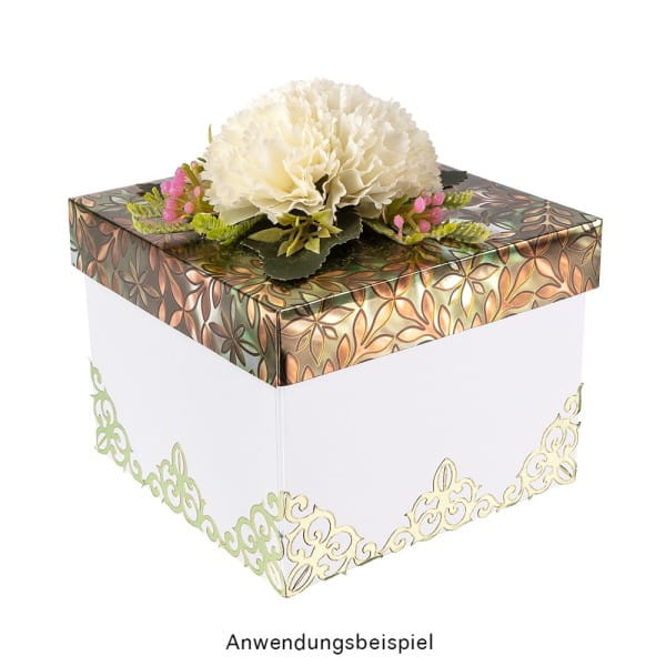 Motiv-Spiegelkarton, Metall-Ornamentik, 4 verschiedene Designs, DIN A4, 20 Bogen