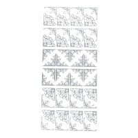 Sticker, Ecken 1, 3 verschiedene Designs, Perlmuttfolie, silber