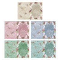 Motiv-Grußkarten, Blüten & Spitze, 11,5cm x 16,5cm, 5 Farben, inkl. Umschläge, 10 Stück