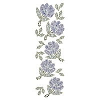 Strass-Ornamente, Sortierung 1, mehrfarbig, teilweise mit Veredelung, 5 Bogen
