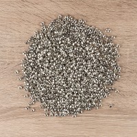 Perlen, Raute, facettiert, 0,6cm x 0,4cm, silber, 900 Stück