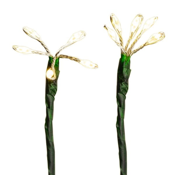 LED-Blumenstiel, mit 3 flexiblen Blütenstempeln, 25cm hoch, 15 LEDs in Warmweiß, mit Timer