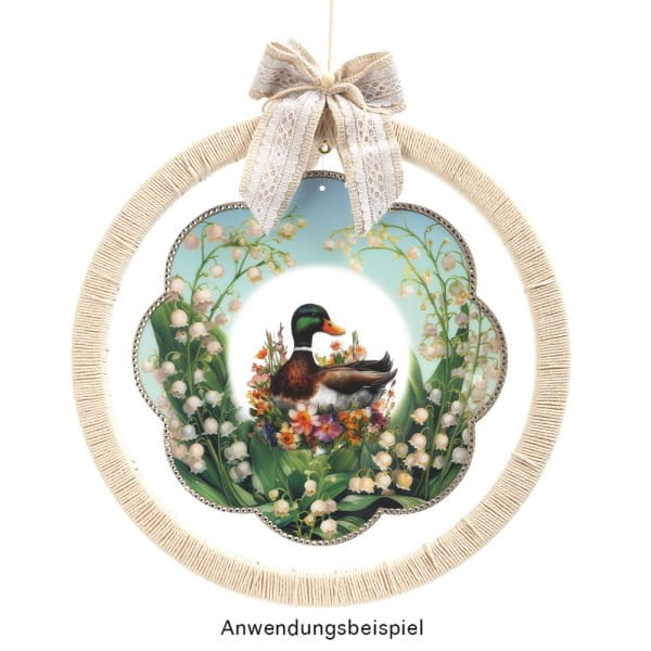 Motiv-Windradfolien, Blumen, Ø 20cm, 500µ, 2 Designs, 8 Stück