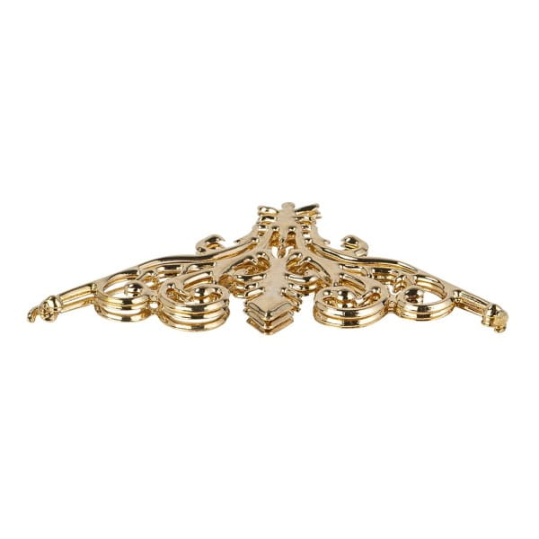 Metall-Ornamente, Design 29, 7,7cm x 4,8cm, hellgold, 3 Stück