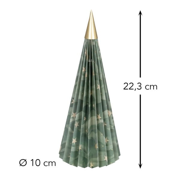 Magnet-Falt-Tanne, Design 3, Ø10cm, 22,3cm hoch, 180g/m², inkl. Tannenspitze