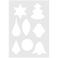 Waben-Schablone inkl. Anleitung/Klebevorlage, DIN A4, Weihnachten