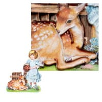 3-D Relief-Sticker, Nostalgie-Kindermotive 3, verschiedene Größen, selbstklebend