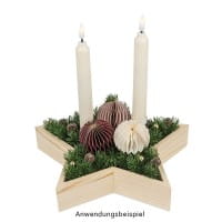 LED-Stabkerzen, creme, Ø2cm, 19cm hoch, LED in warmweiß, mit Flacker-Effekt und Timer, 2 Stück