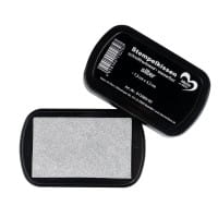 Stempelkissen, schnelltrocknend, wasserfest, 7,5cm x 4,3cm, silber