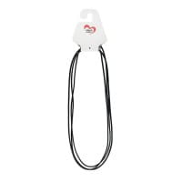 Lederoptik-Halsketten, 45cm lang, verlängerbar, Stärke: 2mm, schwarz, 3 Stück