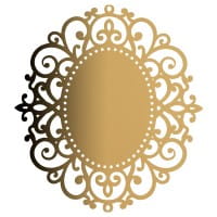 Laser-Kartenaufleger, Zierdeckchen, Ornament 11, 11,5cm x 10,5cm, 220 g/m², 5 Farbtöne, 20 Stück