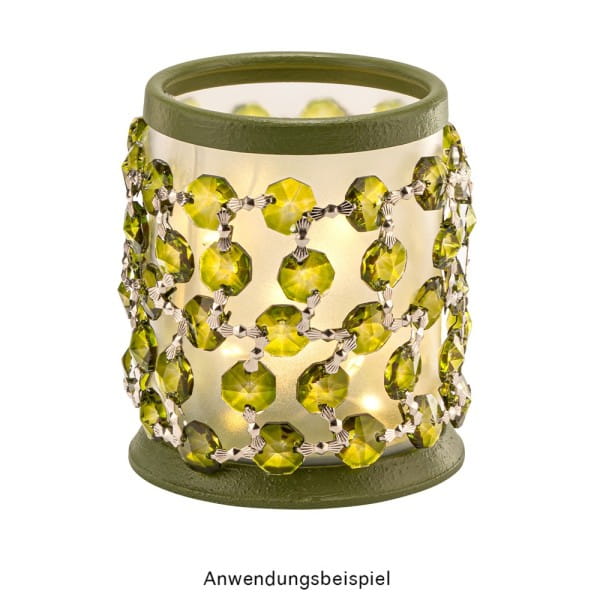Glaskunst, Koppen, Octagon, Ø 1,2cm, facettiert, taupe/silberfarbene Rückseite, 36 Stück