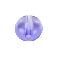 Oval-Perlen, transparent, 8mm, violett, 100 Stück