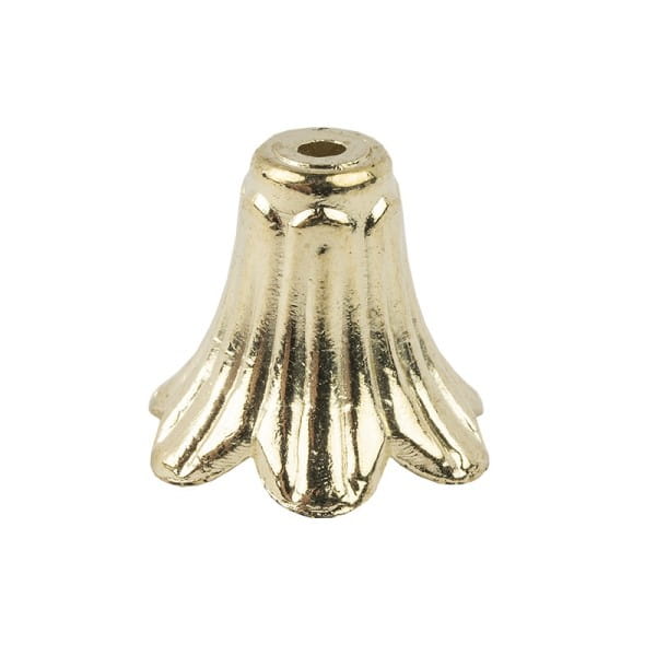 Blütenkelche, Petunien, metallic-matt, 1cm x 1,2cm, hellgold, 50 Stück