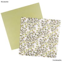 Duo-Design-Papiere, Zauberhafte Blätter, beidseitig bedruckt, 25cm x 25cm, 250g/m², 20 Blatt