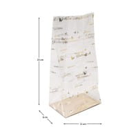 Blockbodenbeutel, Gratulation, 12cm x 8cm, 25cm hoch, mit Goldfoliendruck, 30 Stück