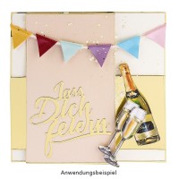 Laser-Glimmer, quadratisch, metallic, 6 Dosen