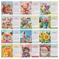 ExklusivBox: Diamond-Painting-Tischkalender für 2027 & 2028, 4-teilig