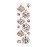 Strass-Ornamente, Weihnachtsschmuck, mehrfarbig, teilweise mit Veredelung, 5 Bogen