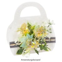 Kristallkunst, Schmuckstein Ahornblatt, 10cm x 30cm, selbstklebend, verschiedene Farben, 5 Bogen