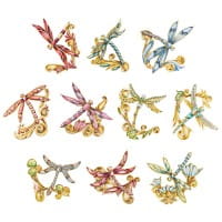 3-D Motive, Schmuck-Libellen, 7,5-10cm, 10 Motive