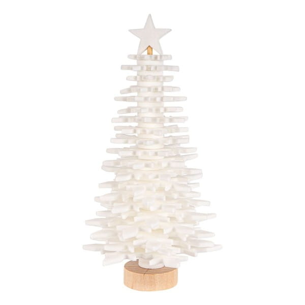 Filz-Tannenbaum zum Zusammenbauen, weiß, 26cm hoch, 42-teilig