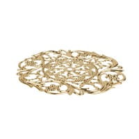 Metall-Ornamente, Design 35, Ø 8cm, hellgold, 3 Stück