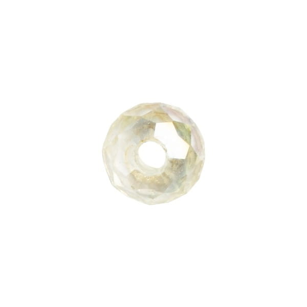 Perlen, rund, Ø 4mm, facettiert, klar, irisierend, 180 Stück