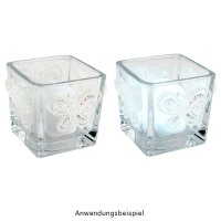 Kristallkunst-Schmucksteine, Schmetterling 2, 3,3cm x 4,5cm, transparent, klar, irisierend, 12 Stück