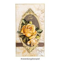Metall-Ornamente, Design 18, 5,8cm x 3cm, hellgold, 13 Stück