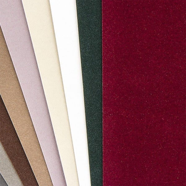 Effekt-Karton, Samt, DIN A4, 200 g/m², verschiedene Farben, 10 Bogen