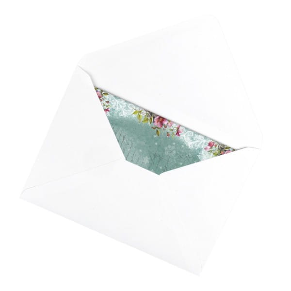 Motiv-Grußkarten, Blüten & Spitze, 11,5cm x 16,5cm, 5 Farben, inkl. Umschläge, 10 Stück