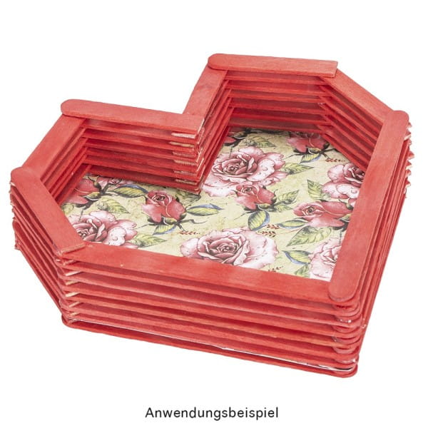 Holzstäbchen, 11,4cm lang, 1cm breit, 6 verschiedene Farben, 600 Stück
