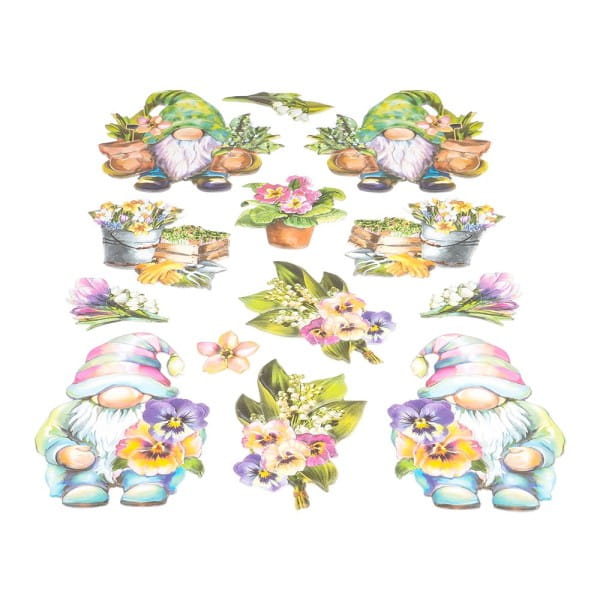 3-D Relief-Sticker, Wichtel-Welt 1, verschiedene Größen, selbstklebend