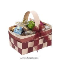 Flechtkörbe aus Papier, zum Selberflechten, 12cm x 8cm x 6,5cm, Pink- & Rottöne, 10 Stück