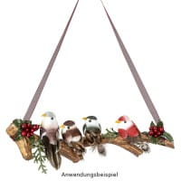 Deko-Federvögel, Sortierung 4, 2,2cm x 5cm x 2,5cm, 5 Farben, 10 Stück
