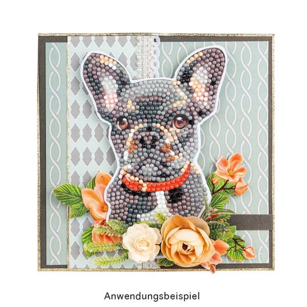 Diamond-Painting-Sticker, Hunde, DIN A4, 4 Bogen