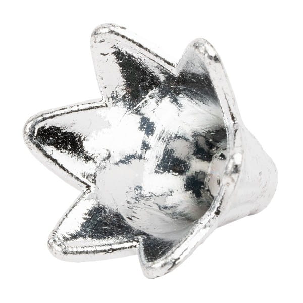 Blütenkelche, Petunien, metallic-matt, 1cm x 1,2cm, silber, 50 Stück