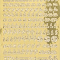 Sticker, Alphabet 3, Kleinbuchstaben, Spiegelfolie, gold