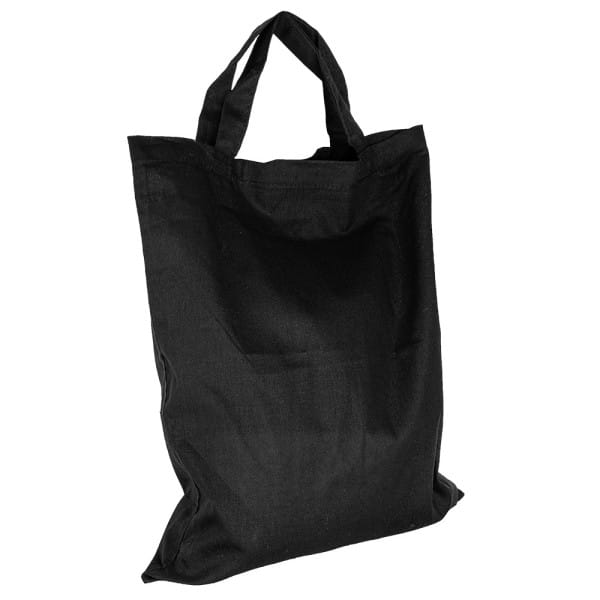 Baumwolltasche, 28cm x 32cm, kurze Henkel, schwarz