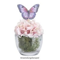 Deko-Blüten, Blütenköpfe, Ø 2,5cm, weiß-pink, 50 Stück