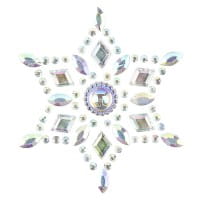 Kristallkunst, Stern-Ornament, 10cm x 30cm, selbstklebend, klar irisierend