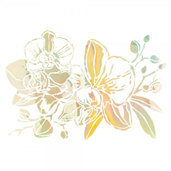 Folien-Bügeltransfer, Orchideen 2, DIN A4, gold