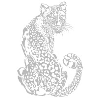 Metallic-Bügeltransfer, Leopard, DIN A4, silber glänzend