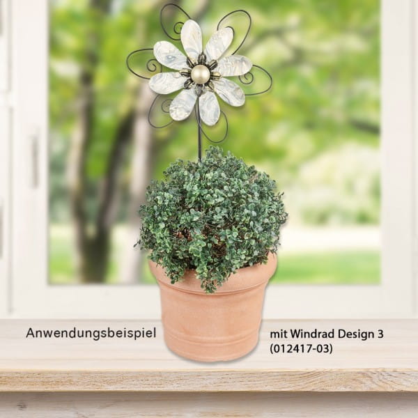 Windrad Design 3, Ø 29,5cm, Höhe 107cm, schwarz
