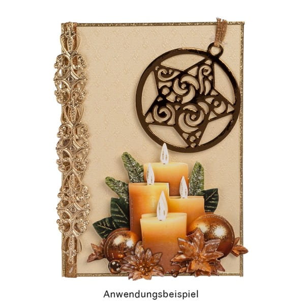 3-D Motive, Adventskerzen, 7,5-9,5cm, 10 Motive